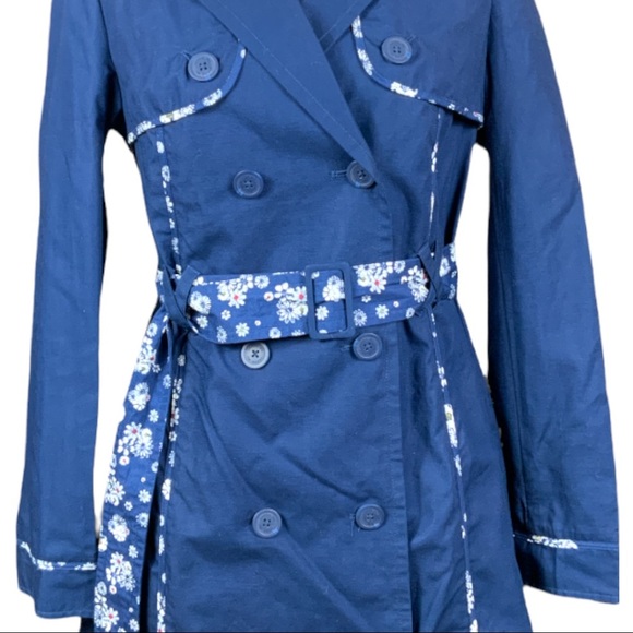 Jason Wo x Target worn by Blake Lively navy Blue double breasted trench coat XS - Picture 8 of 16